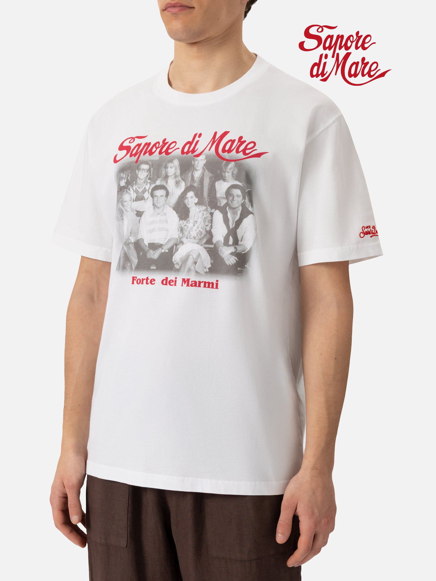 Cotton T-shirt with Forte dei Marmi 83 print | SAPORE DI MARE SPECIAL EDITION