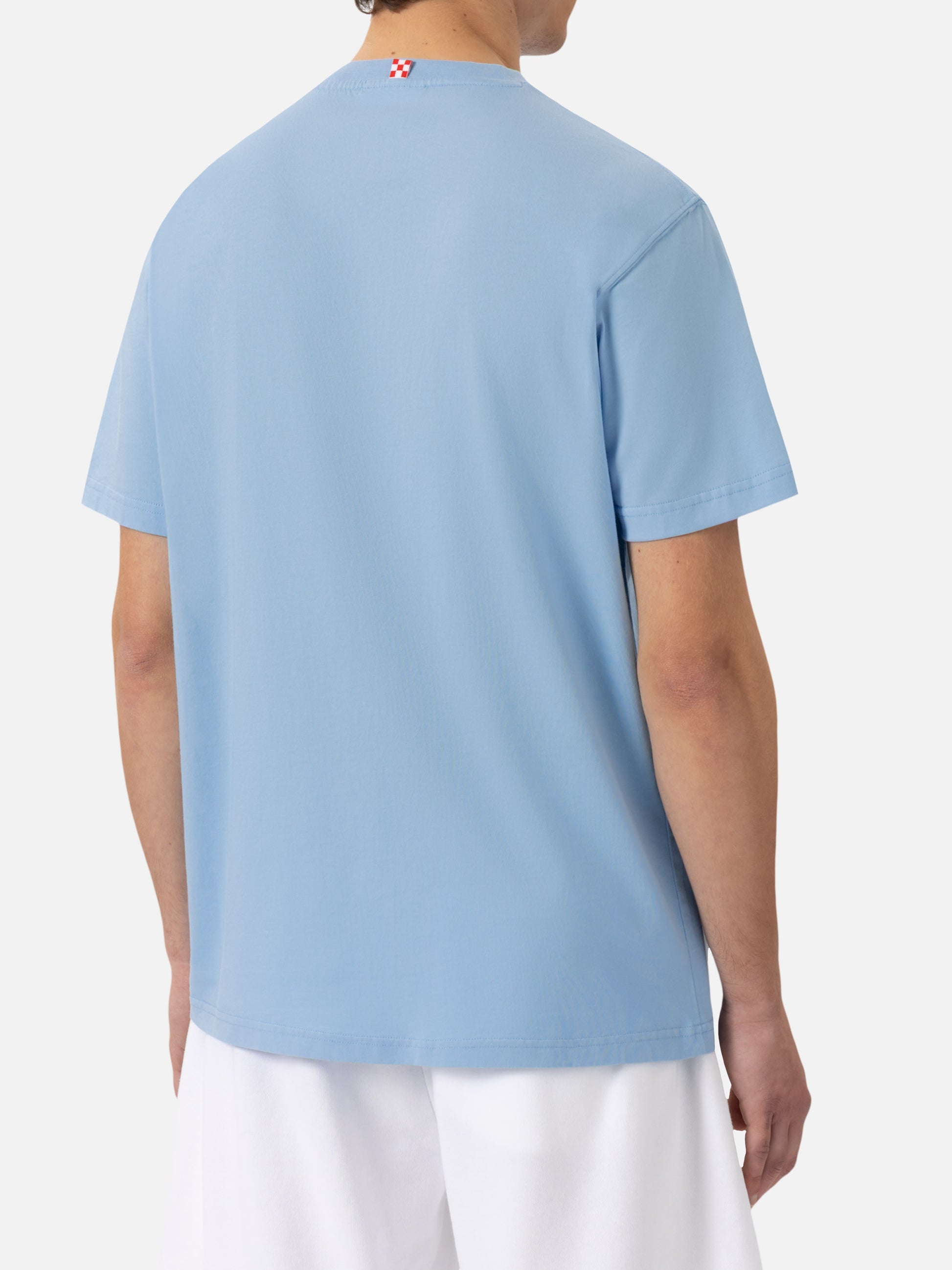 Cotton T-shirt with Portofino habituè embroidery |PORTOFINO DRY GIN SPECIAL EDITION - MC2 Saint Barth