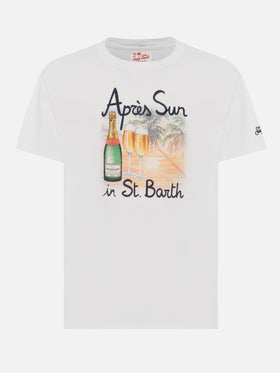 Cotton T-shirt with Après Sun in St. Barth print - MC2 Saint Barth