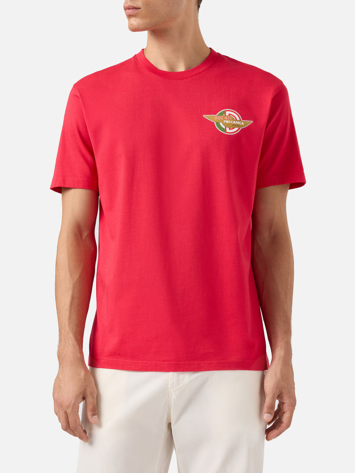 T-shirt in cotone con stampa logo Ducati Meccanica | DUCATI MOTORS® SPECIAL EDITION