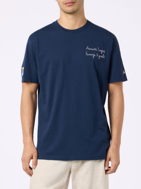 Man cotton t-shirt with Avanti Lazio, Famoje 3 Goal! embroidery | SS LAZIO SPECIAL EDITION - MC2 Saint Barth