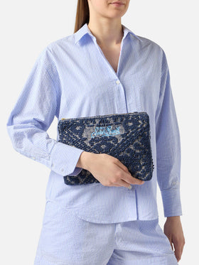 Soft textured Tufted pouch