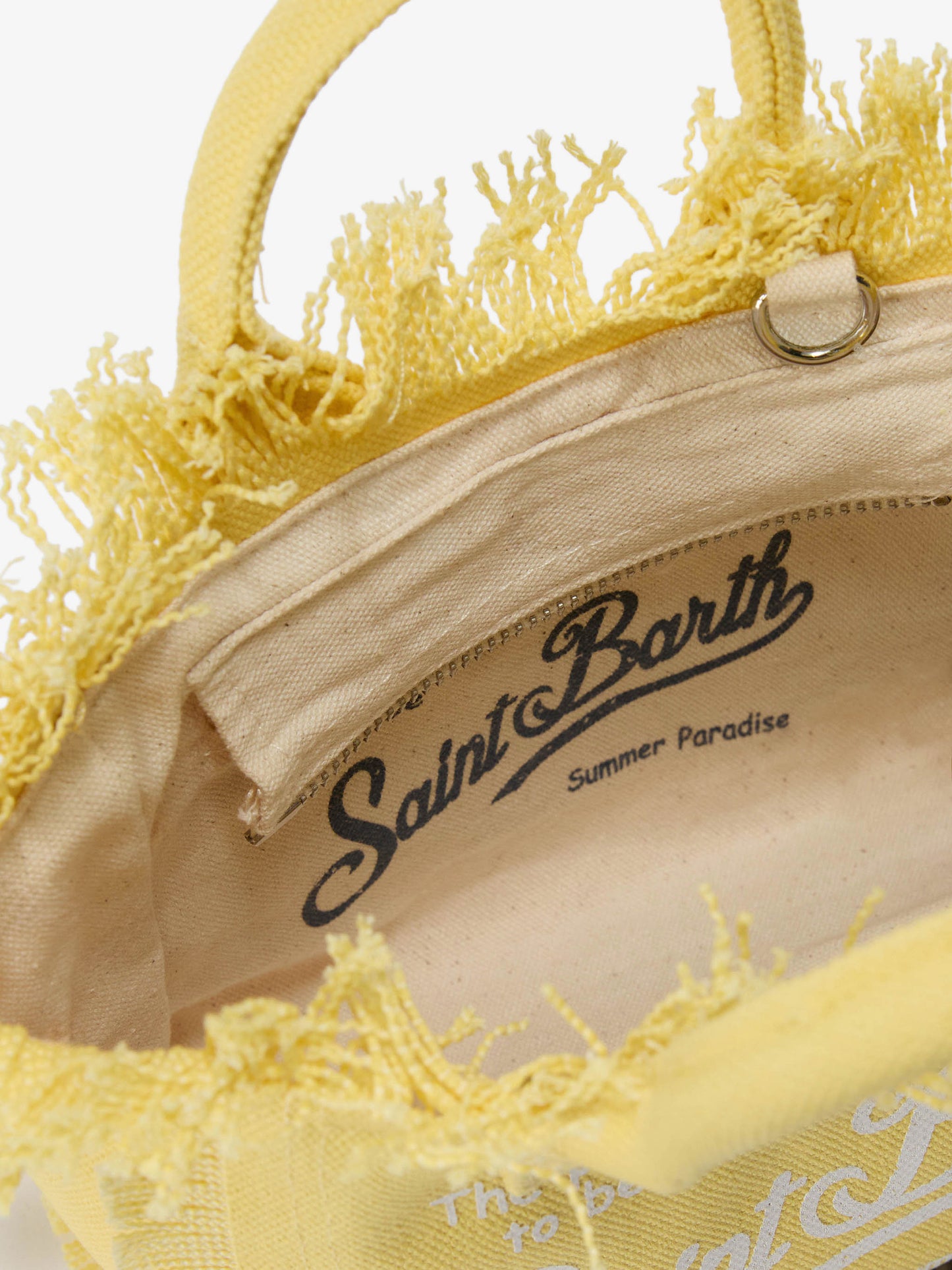 Vanity Mini-Bag aus Canvas in Uni-Hellgelb 