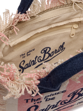 Cotton canvas Mini Vanity bag with striped print - MC2 Saint Barth