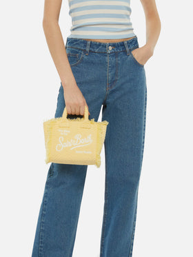 Yellow lines embossed Mini Vanity Sponge Bag - MC2 Saint Barth