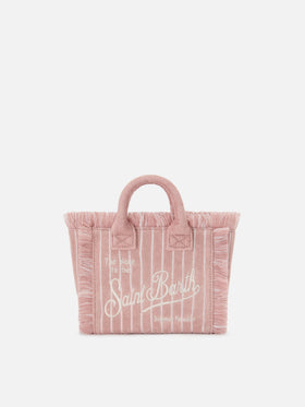 Terry effect striped Vanity mini bag
