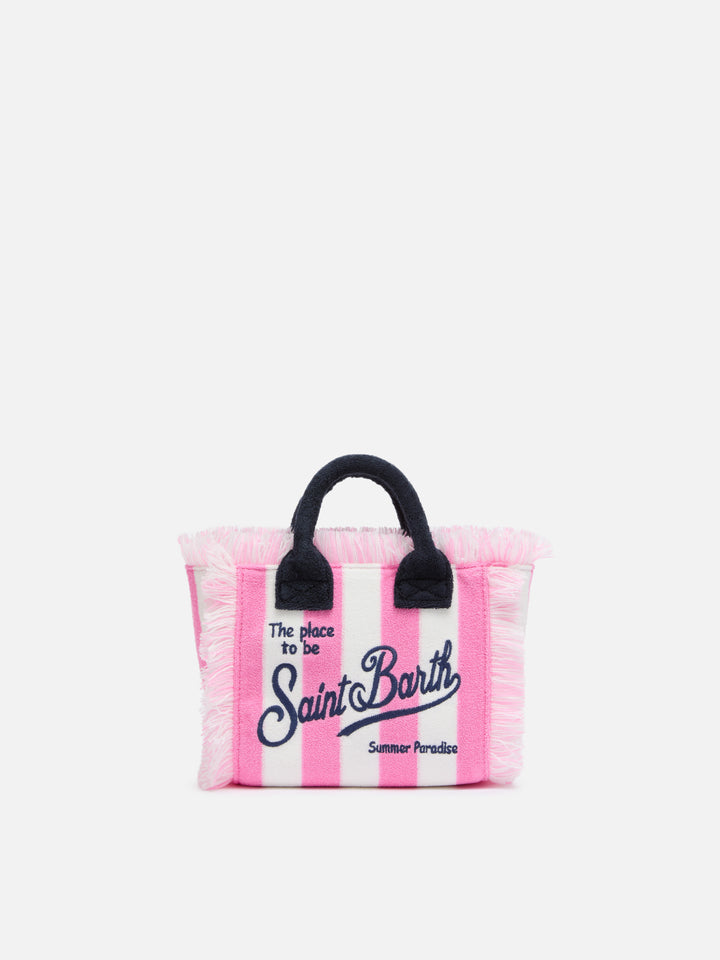 Mini Vanity Sponge Bag with pink striped print - MC2 Saint Barth