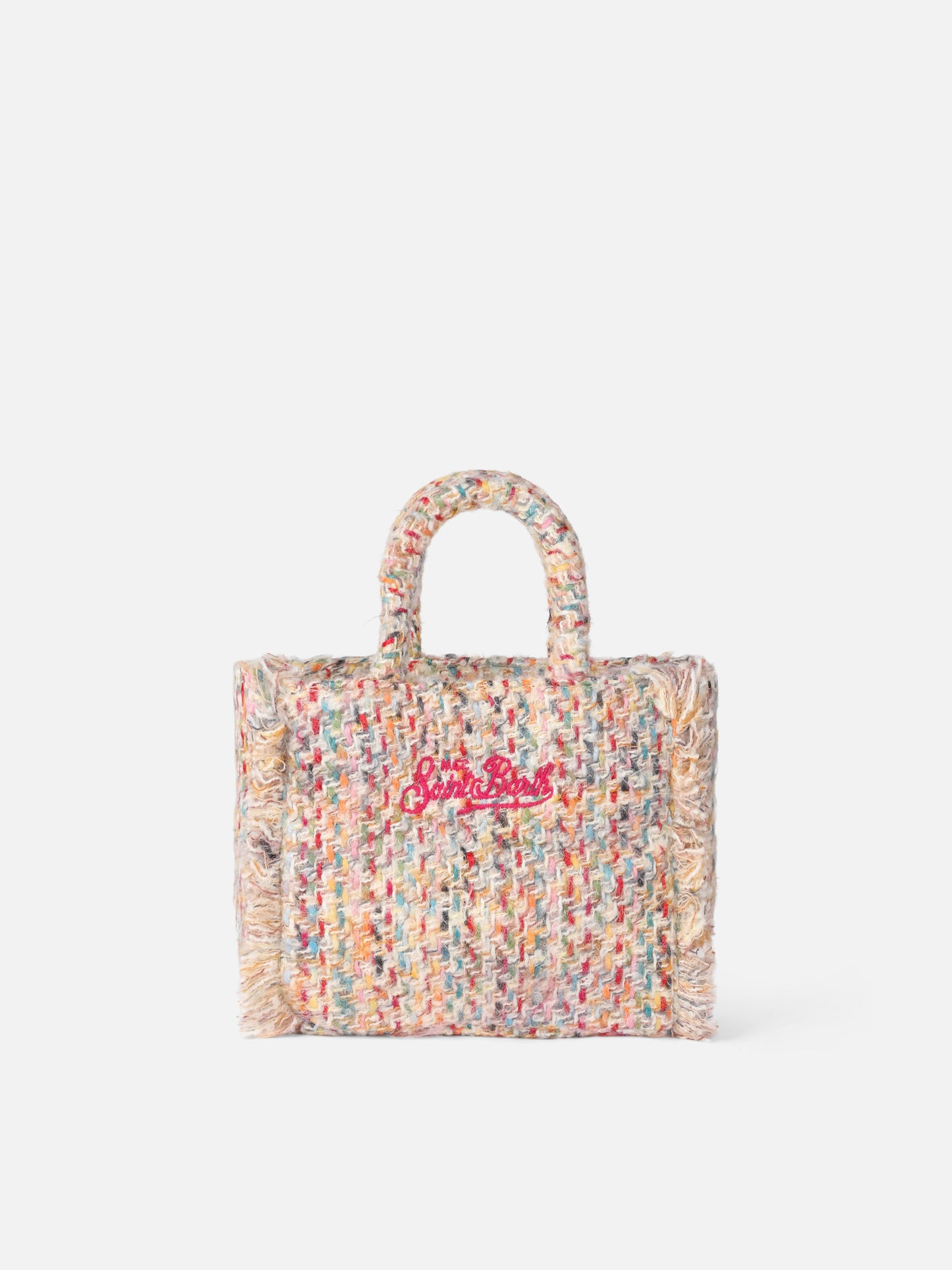 Mini Vanity wooly handbag with multicolor pattern - MC2 Saint Barth