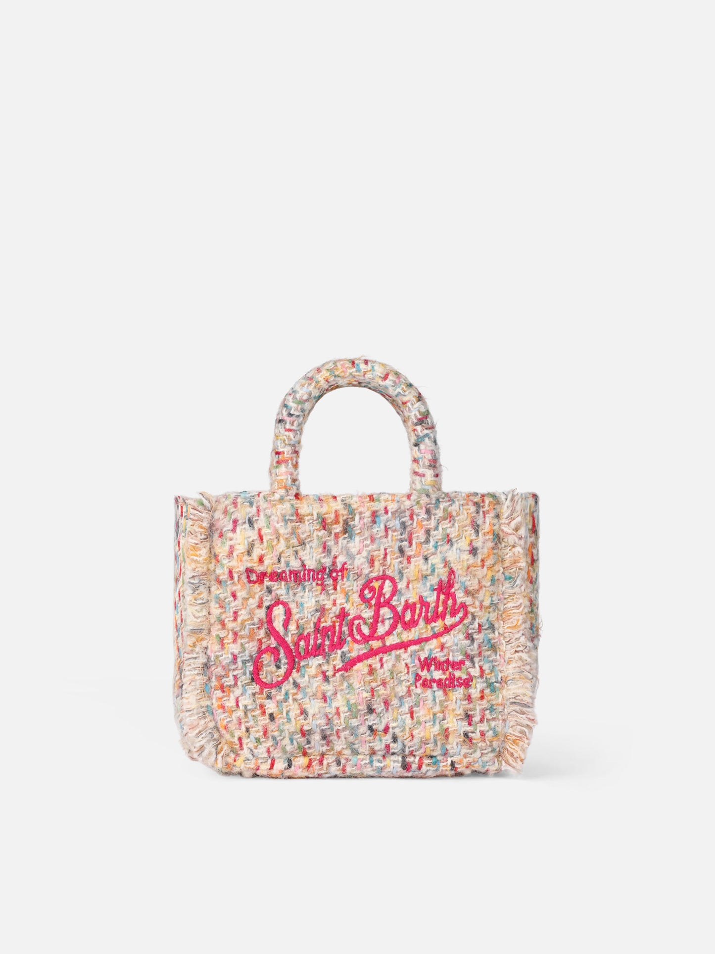 Mini Vanity wooly handbag with multicolor pattern - MC2 Saint Barth