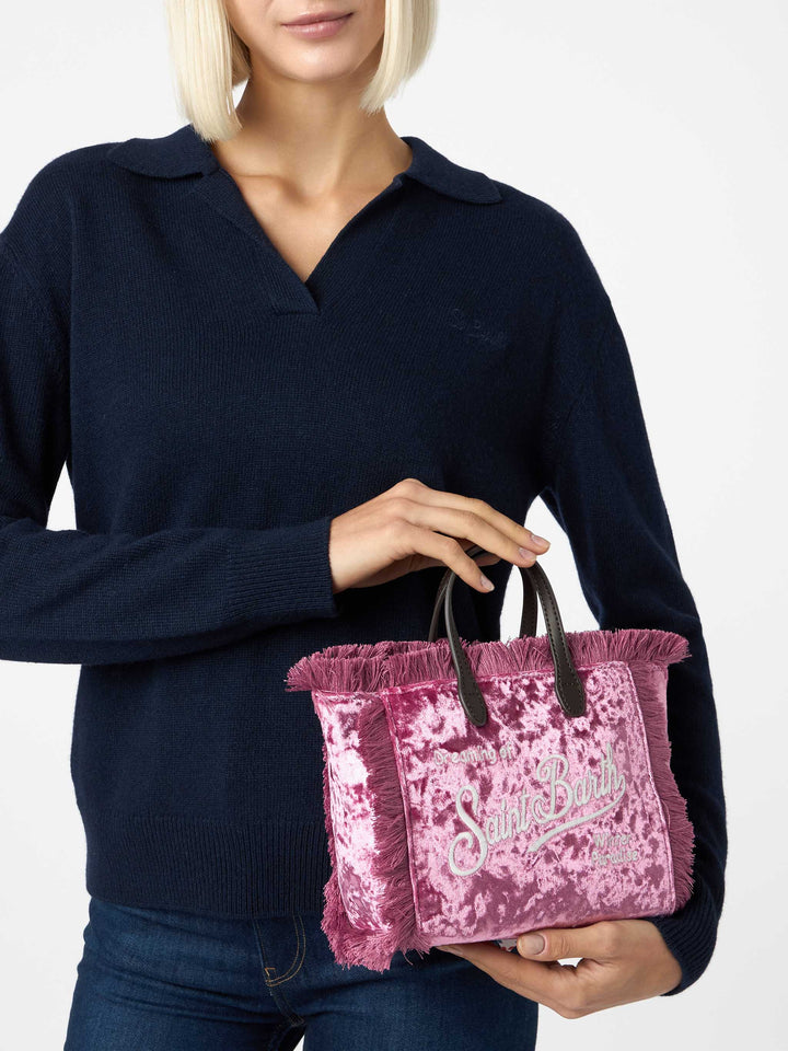Mini Vanity pink chenille handbag - MC2 Saint Barth