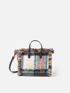Mini Vanity wooly handbag with tartan pattern - MC2 Saint Barth