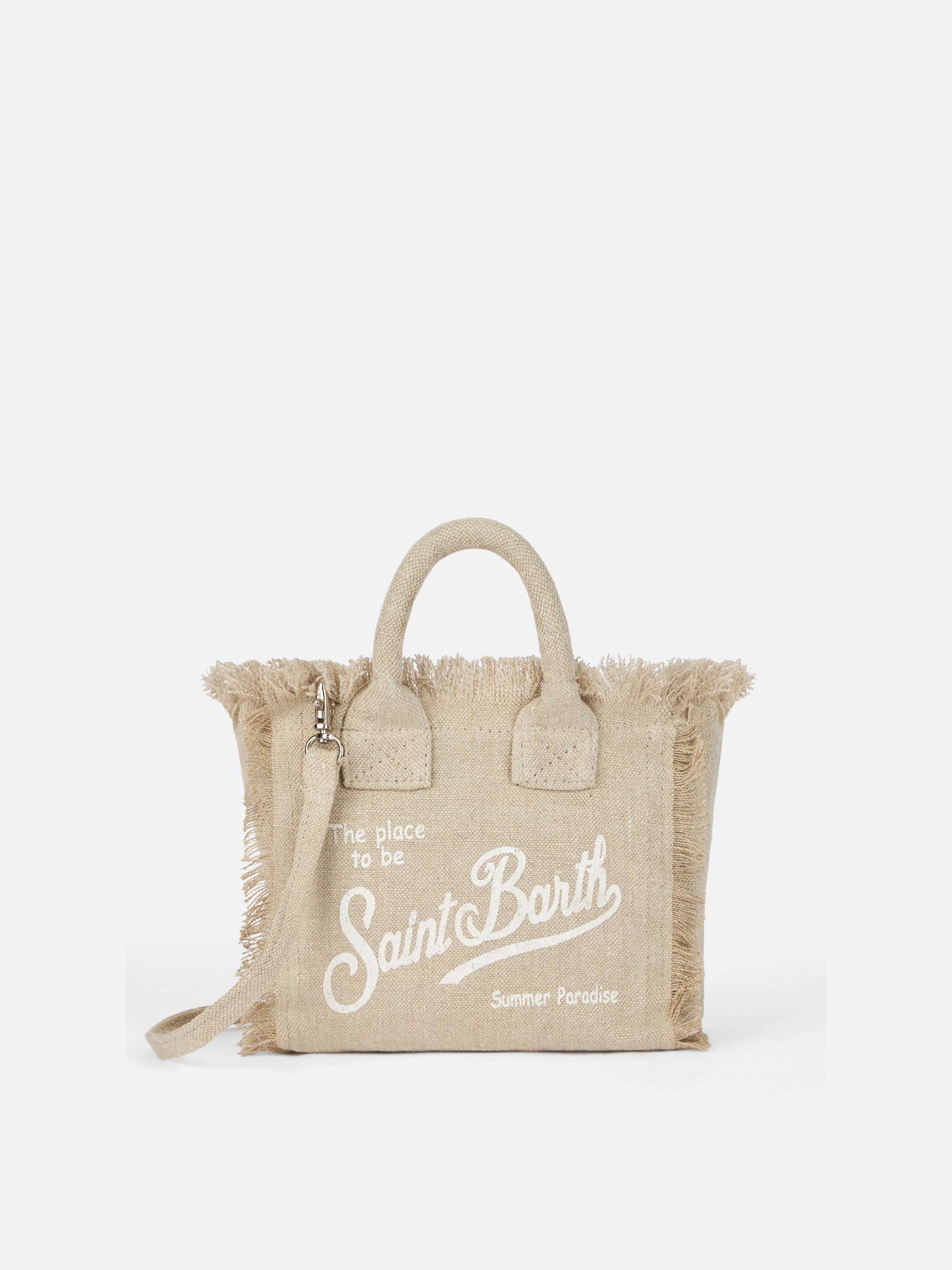Mini Vanity beige Linen bag - MC2 Saint Barth