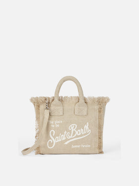 Mini Vanity beige Linen bag - MC2 Saint Barth