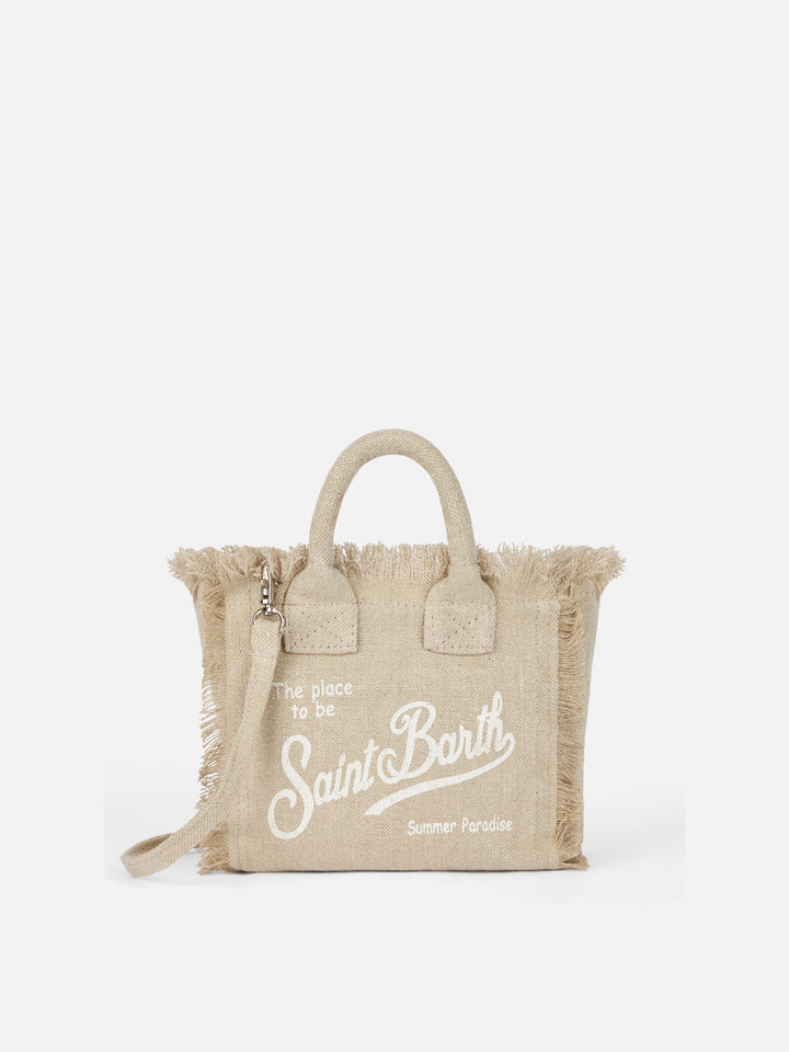 Mini Vanity beige Linen bag - MC2 Saint Barth