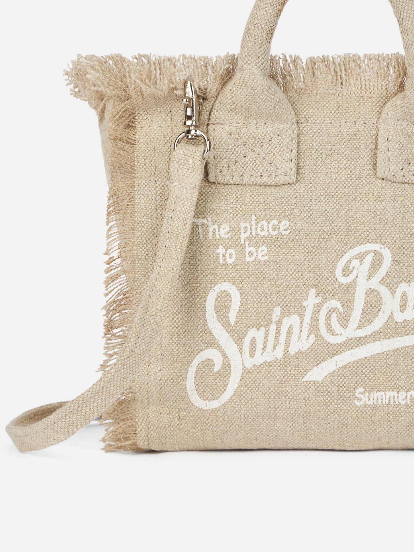 Mini Vanity beige Linen bag - MC2 Saint Barth