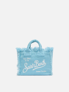 Mini Vanity light blue Linen bag