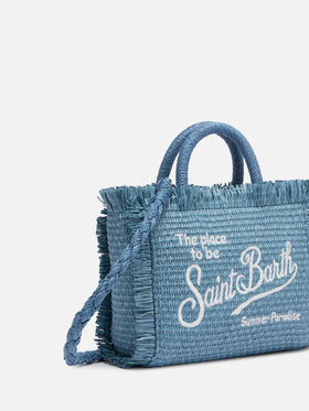 Denim Mini Vanity Straw effect bag - MC2 Saint Barth