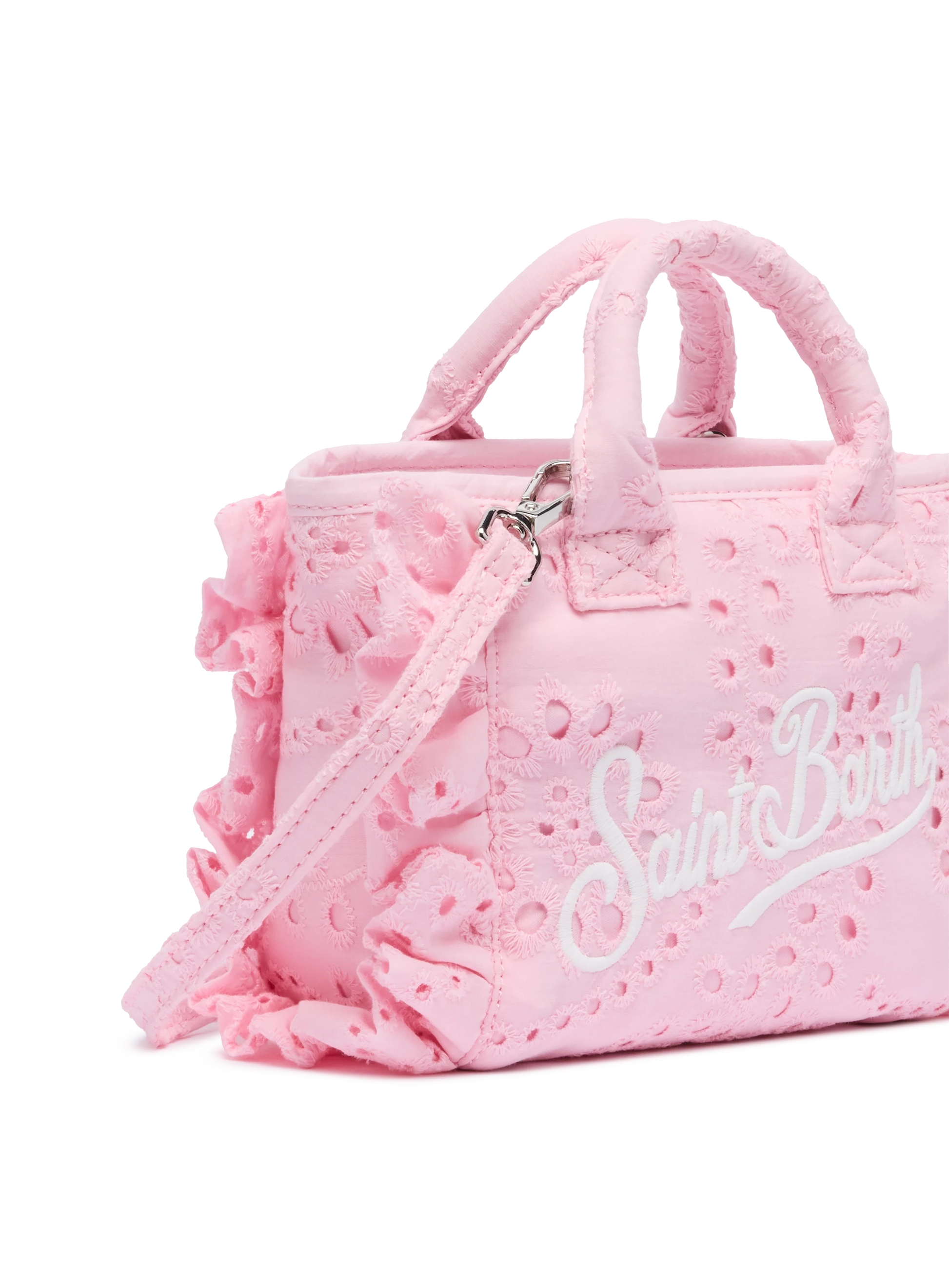 Pink Sangallo lace Mini Vanity Volant bag - MC2 Saint Barth