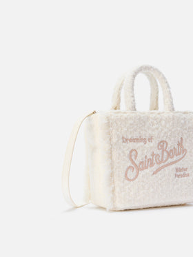 Vanity Mini Tweed Handbag in white