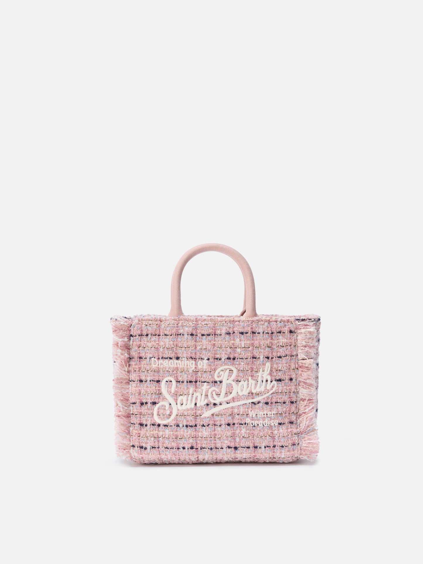 Vanity Mini Tweed Handtasche in Rosa