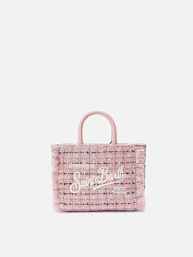 Vanity Mini Tweed Handtasche in Rosa