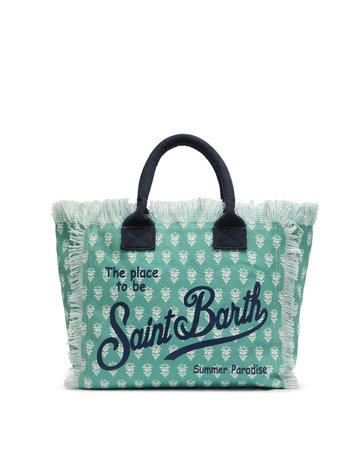 Cotton canvas Vanity tote bag with flower print - MC2 Saint Barth