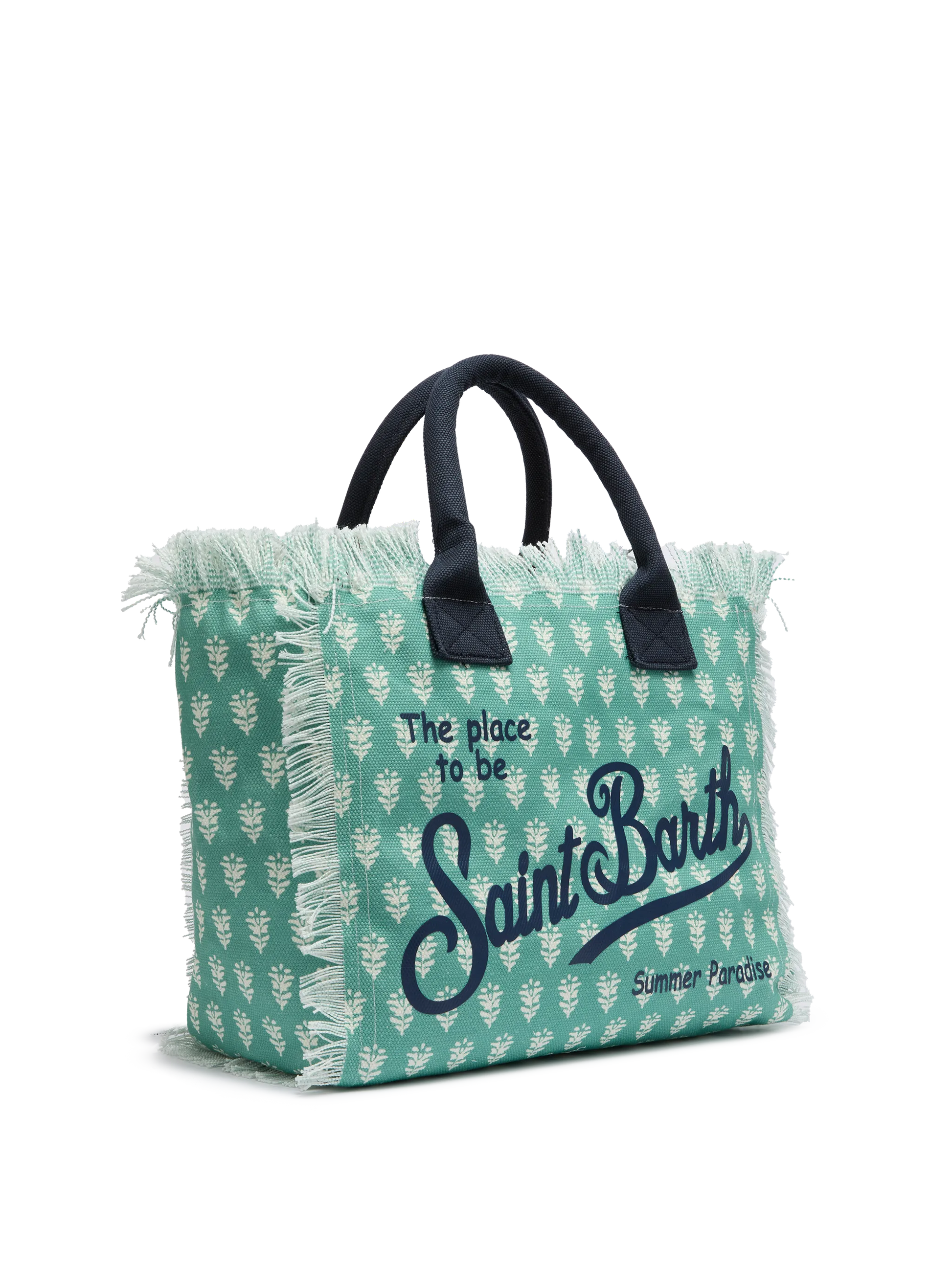 Cotton canvas Vanity tote bag with flower print - MC2 Saint Barth
