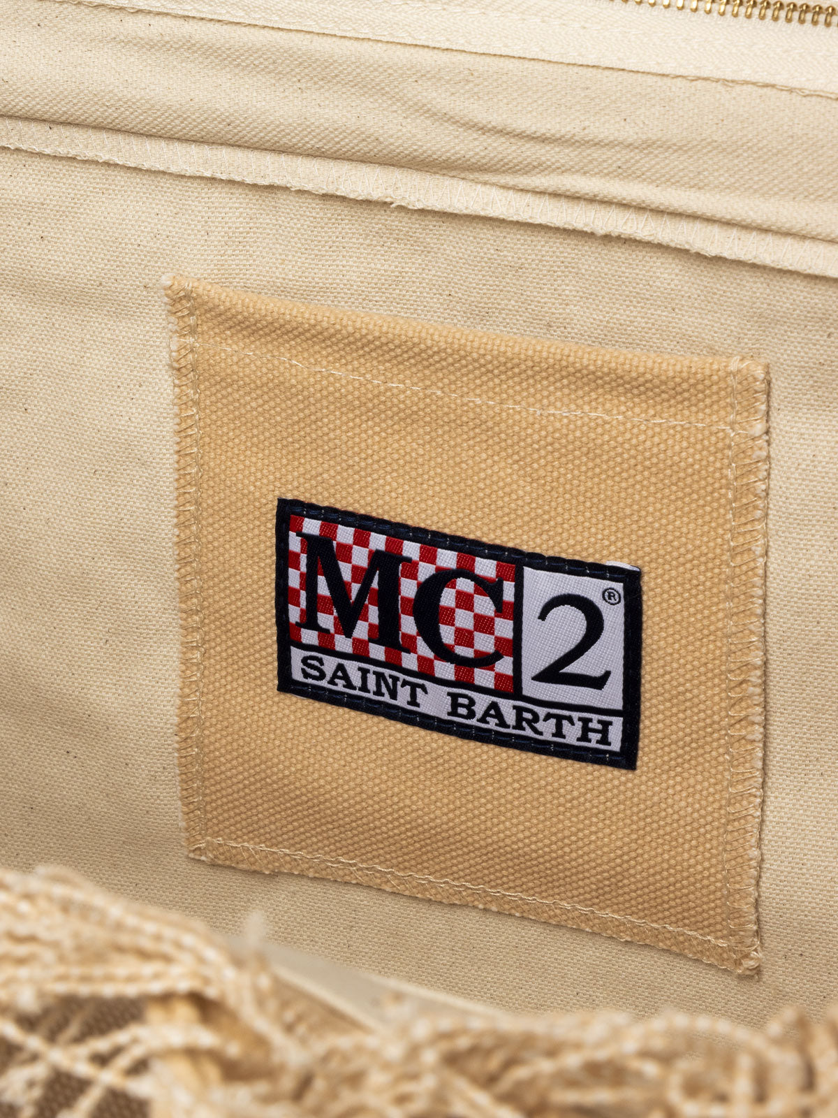 Beige cotton canvas Vanity shoulder bag - MC2 Saint Barth