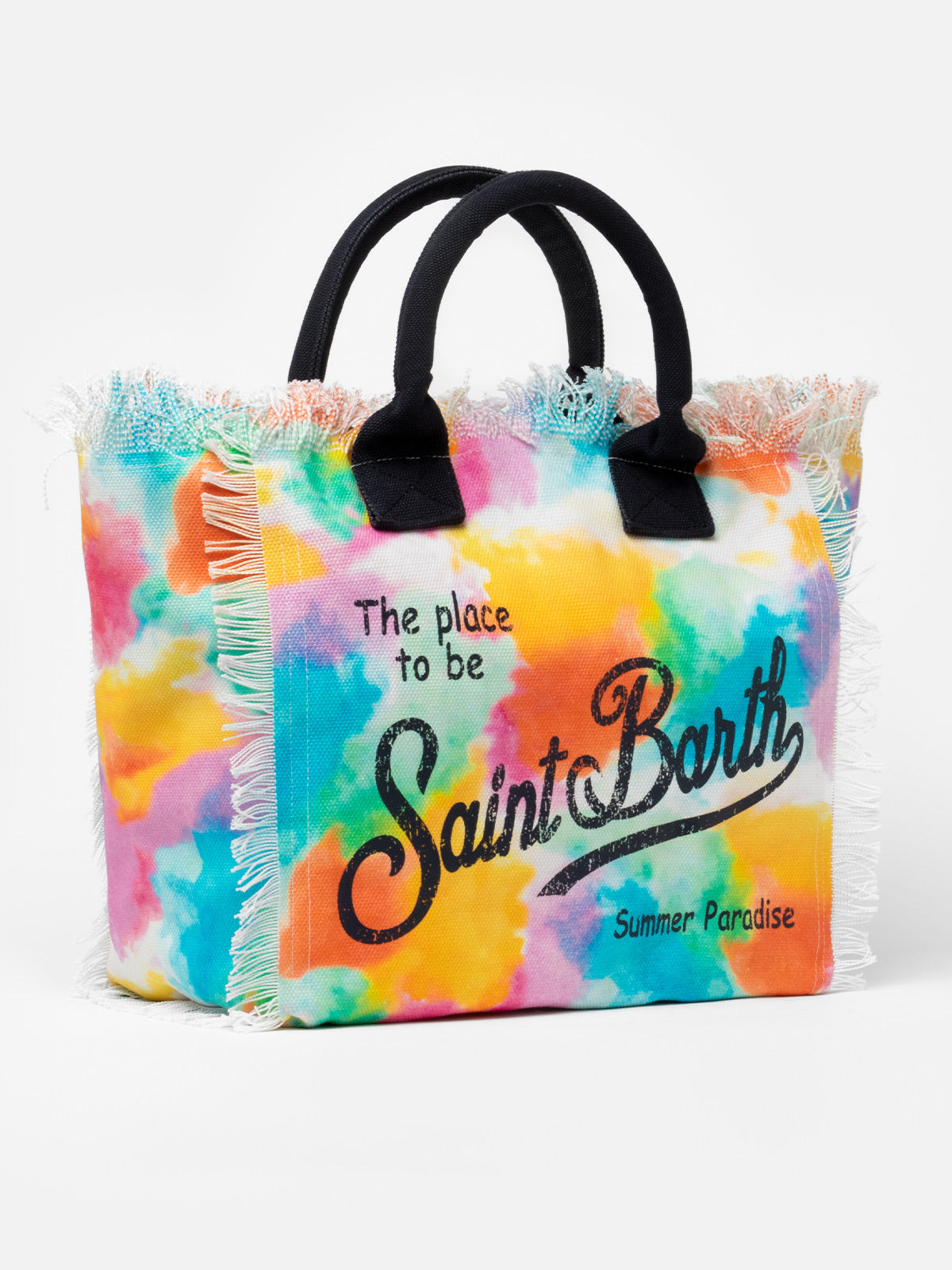 Cotton canvas Vanity tote bag with watercolor print