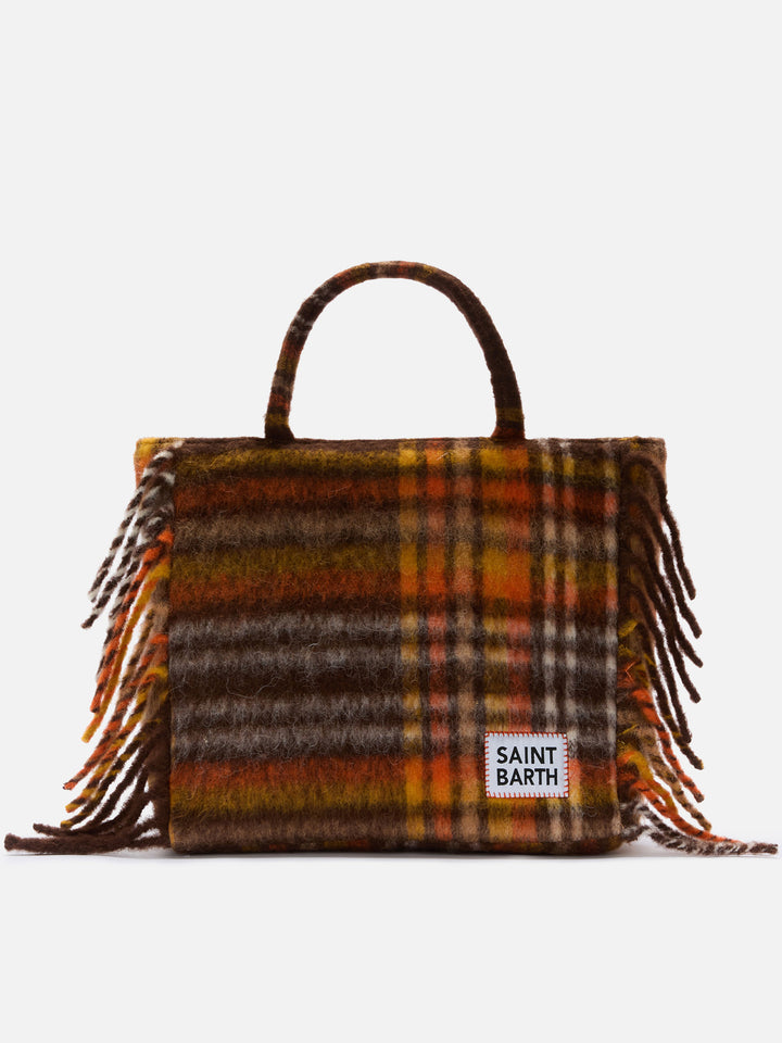 Bolso de hombro Vanity blanket con estampado de cuadros 
