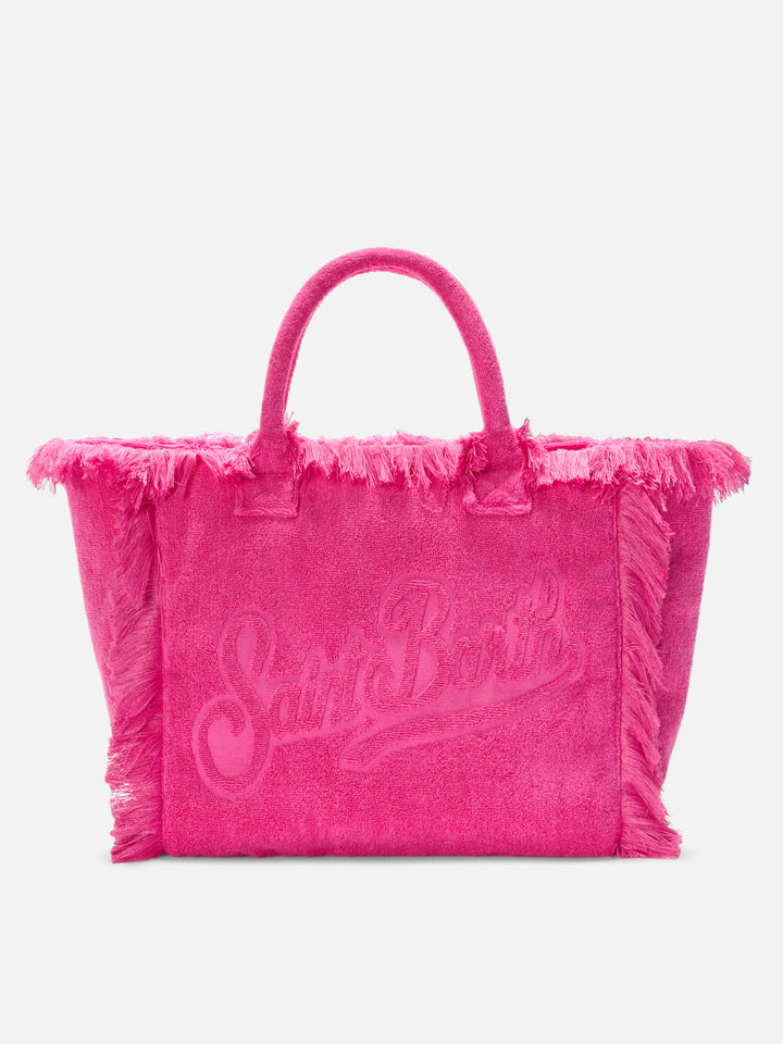 Fuchsia solid color terry effect Vanity regular bag
