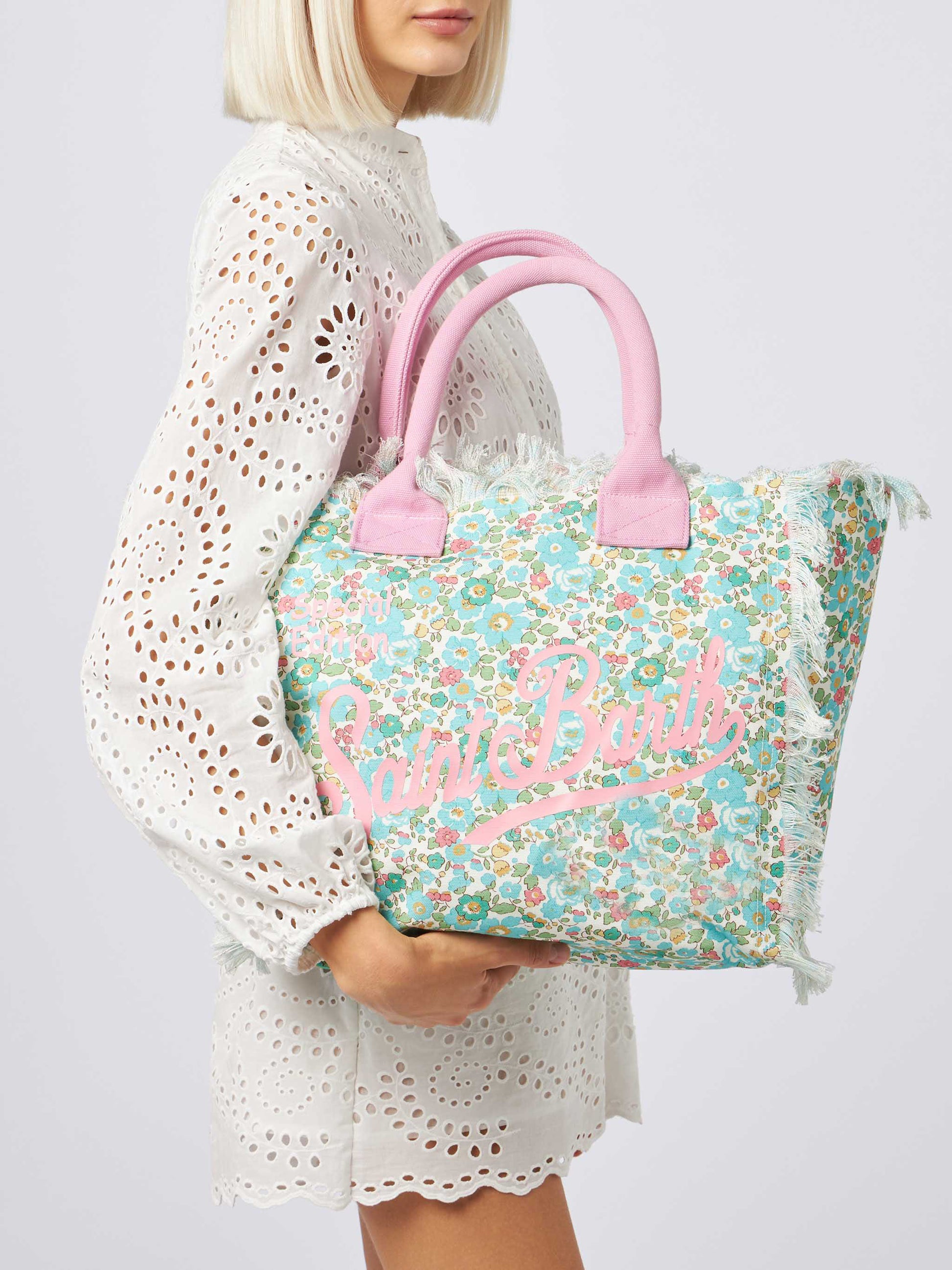 Betsy Cotton canvas Vanity Liberty tote bag |MADE WITH LIBERTY FABRIC - MC2 Saint Barth