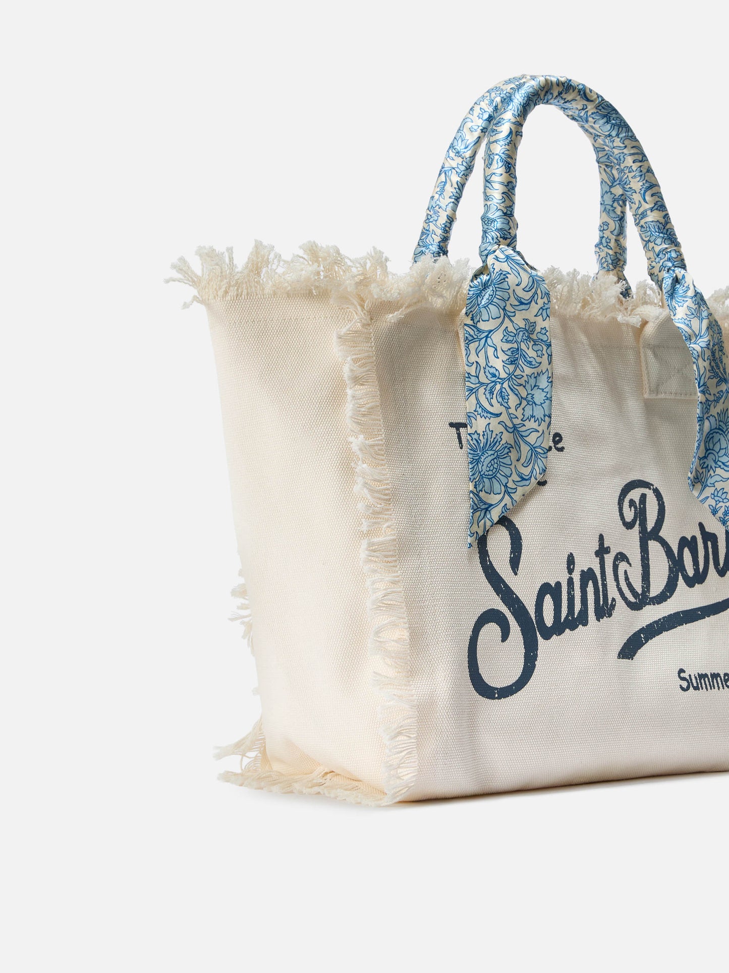 Borsa Vanity regular in canvas bianca con twill removibile