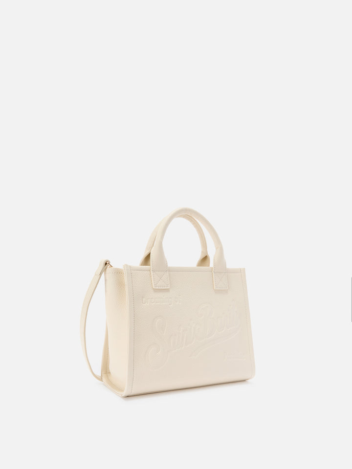 Ivory pebbled leather Vanity medium bag