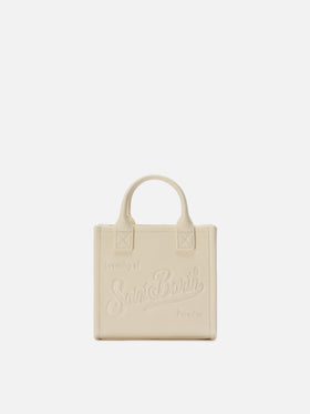Ivory pebbled leather Vanity mini bag