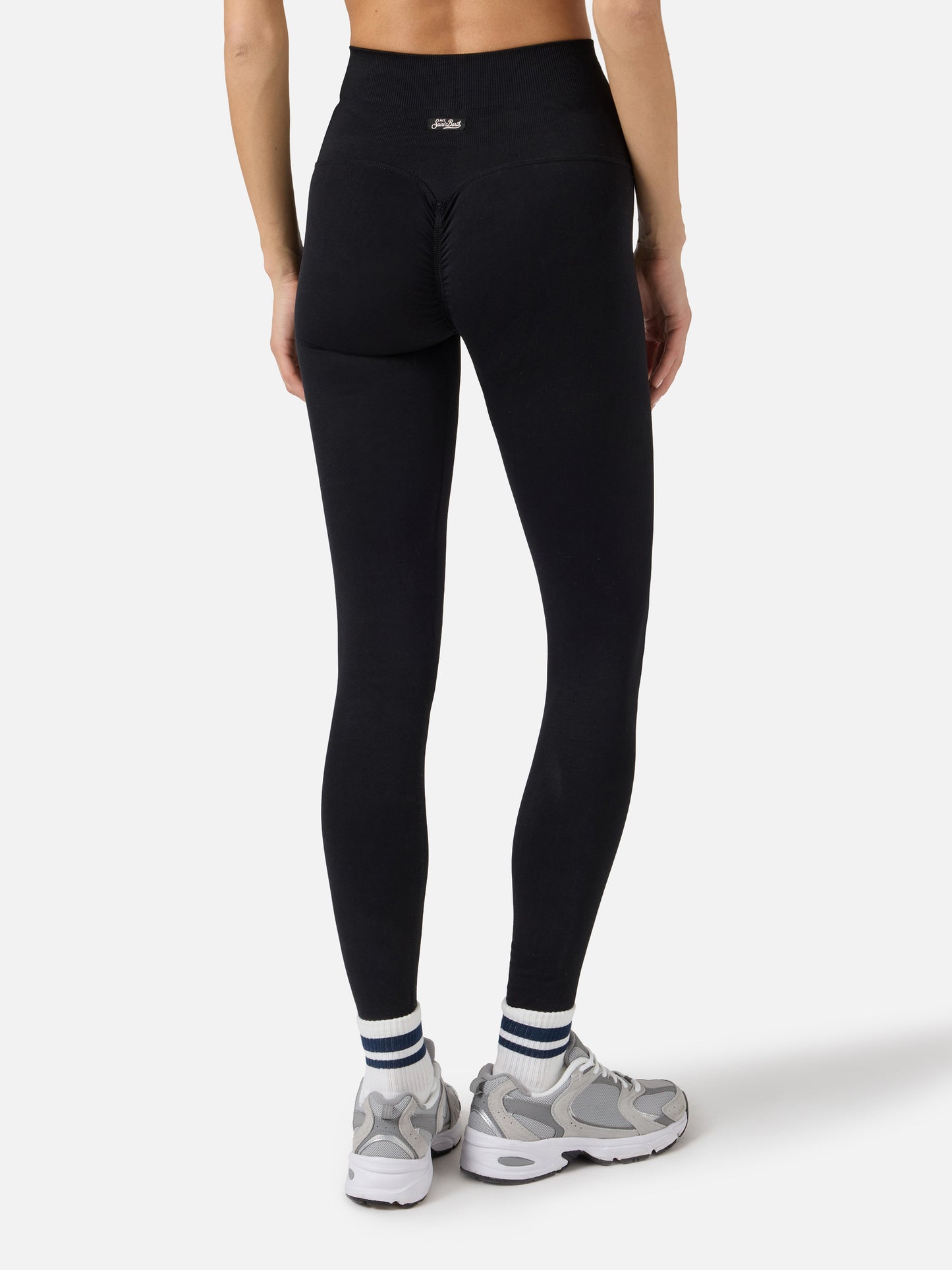 Black Vega technical fabric sports leggings