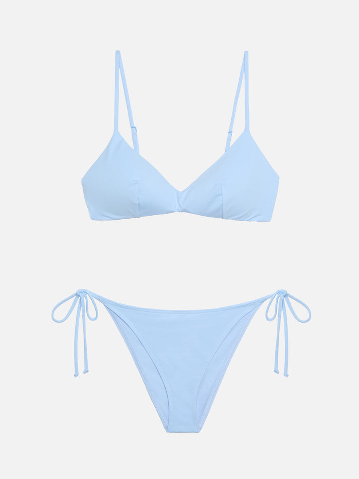 Virgo slip mare classico azzurro - Top bralette scollato May azzurro