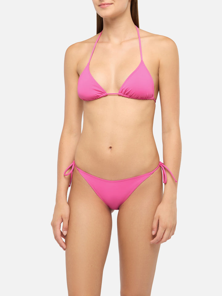 Leah top bikini triangolo fucsia - Virgo slip mare classico fucsia
