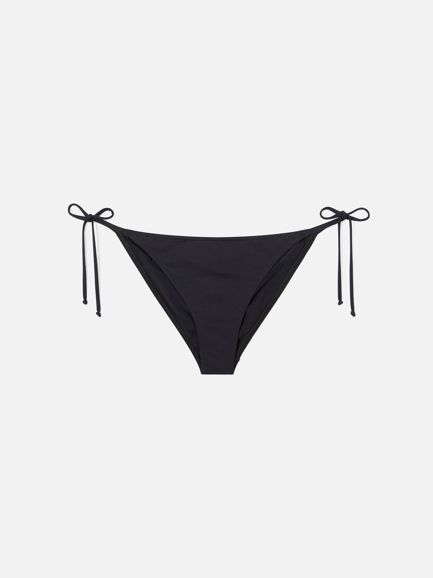 Slip mare Virgo con laccetti nero tinta unita