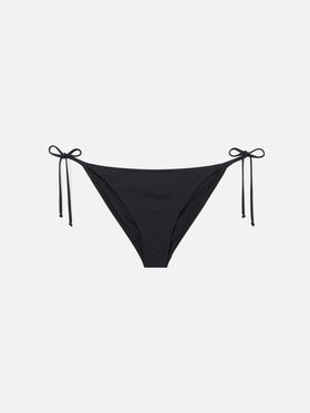Slip mare Virgo con laccetti nero tinta unita
