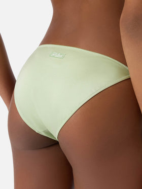 Virgo classic bikini bottoms in mint green glossy-finish fabric