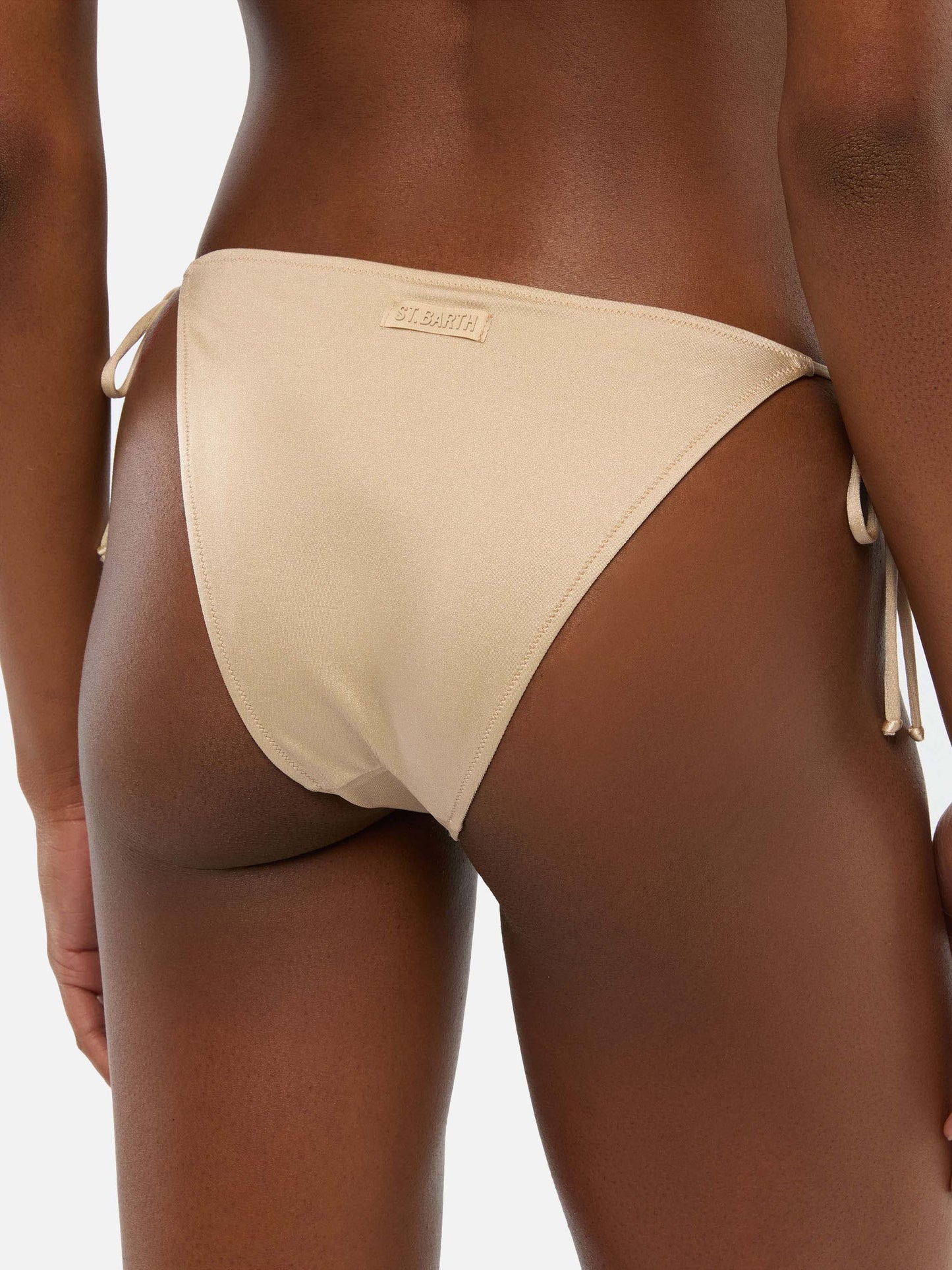 Virgo slip mare classico oro - Bea bralette oro shimmer con ferretto