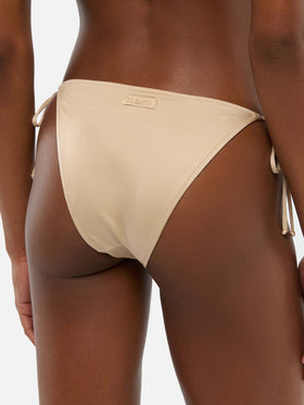 Virgo slip mare classico oro - Bea bralette oro shimmer con ferretto
