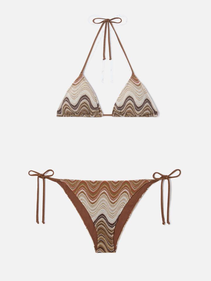 Leah Virgo brown degradé raschel bikini