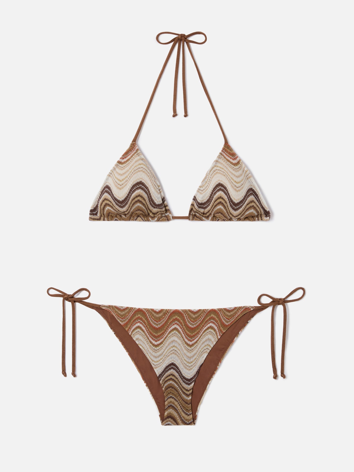 Bikini raschel degradé marrón Leah Virgo 