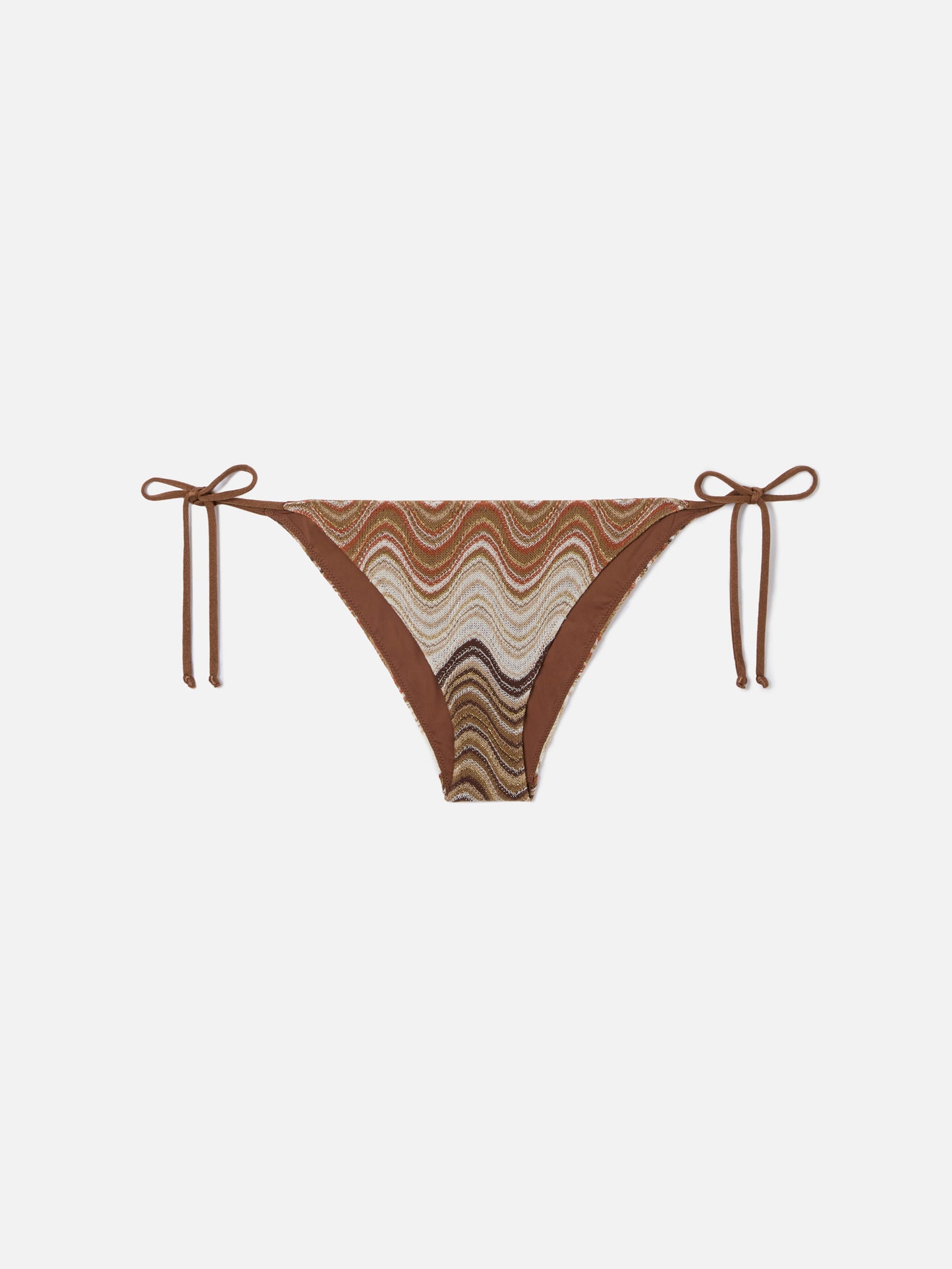 Braguita de bikini clásica Virgo en tejido raschel degradé marrón 