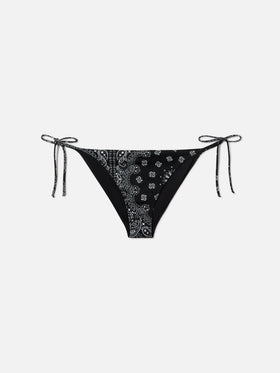 Slip mare Virgo classico con stampa bandana nera