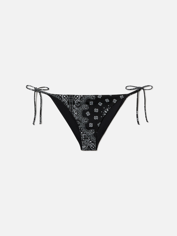 Leah Virgo black bandana print bikini