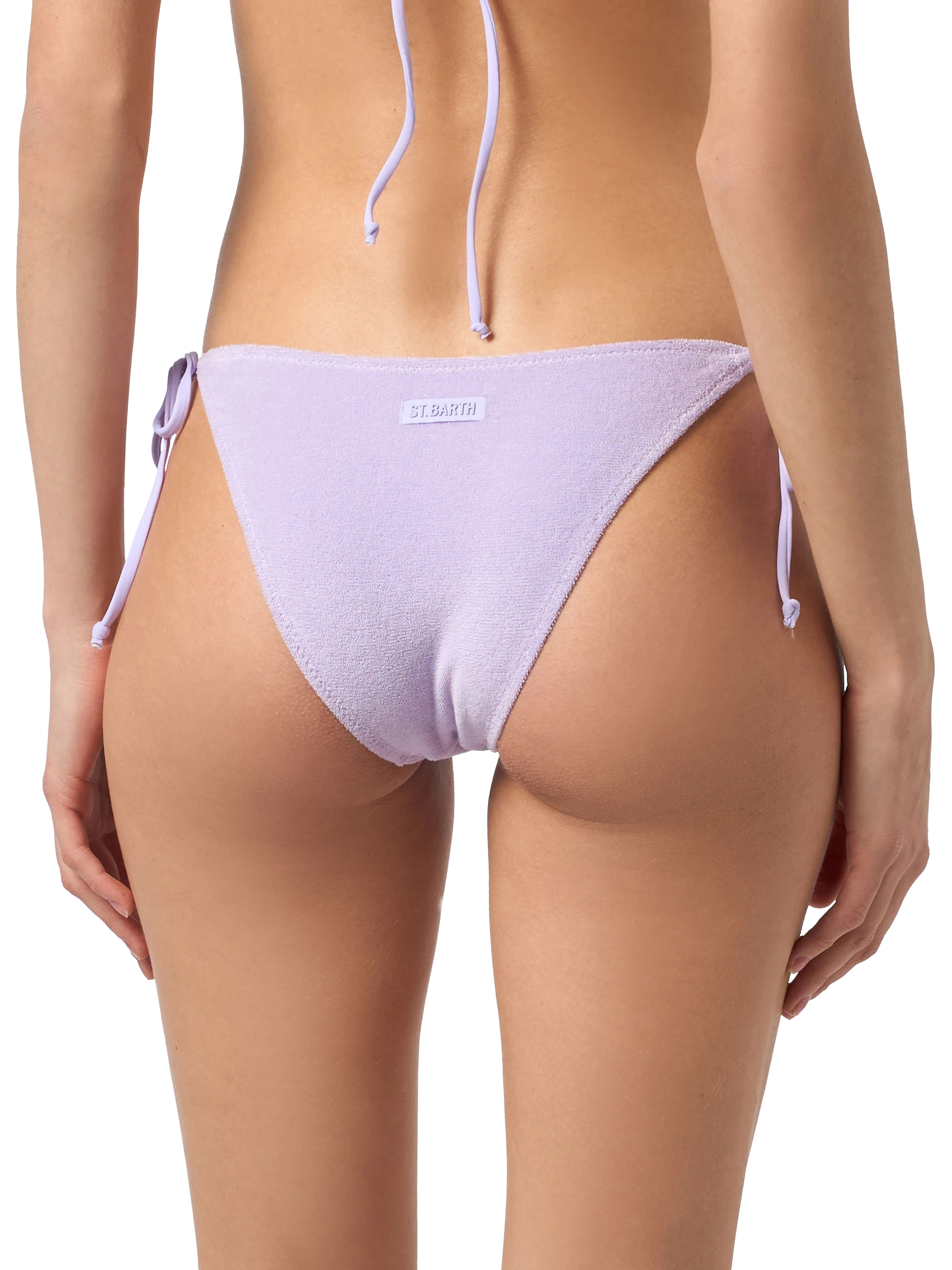 Woman lilac terry triangle bikini Leah Virgo - MC2 Saint Barth