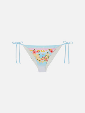 Bas de bikini classique Virgo avec imprimé carte de St. Barth 